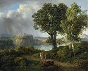 Johann Nepomuk Rauch Arkadische Landschaft oil on canvas